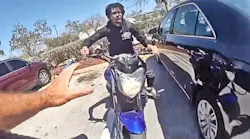 Motorcyclist Hits Officer Then Gets Tased While Fleeing