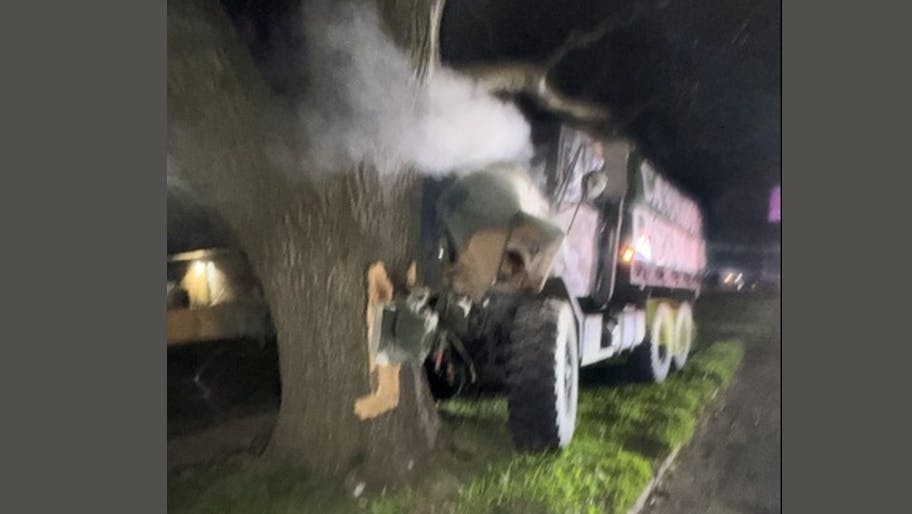 Stolen military-style vehicle leads Utica police on chase