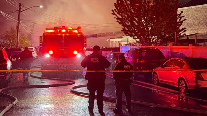 Gas explosion rocks NYPD officers