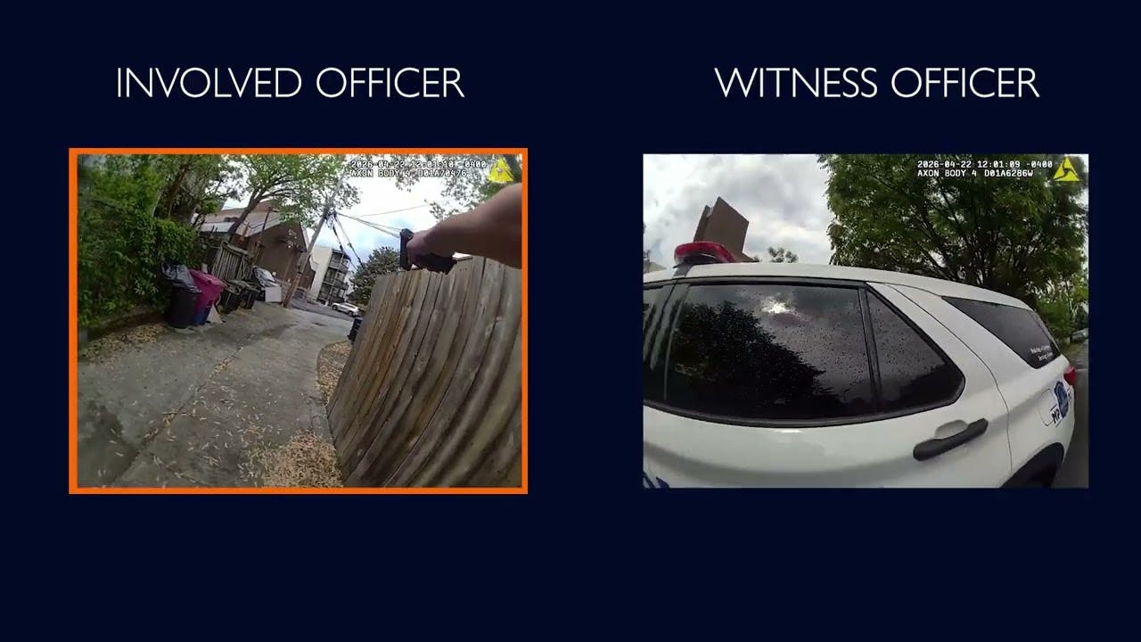 D.C. Police body camera of suspect firing shots