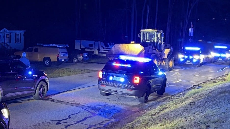 Millbury 'slow-speed' police chase of front-end loader