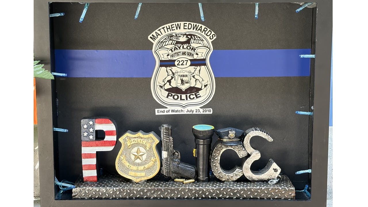 Personalized display at National Law Enforcement Officers Memorial
