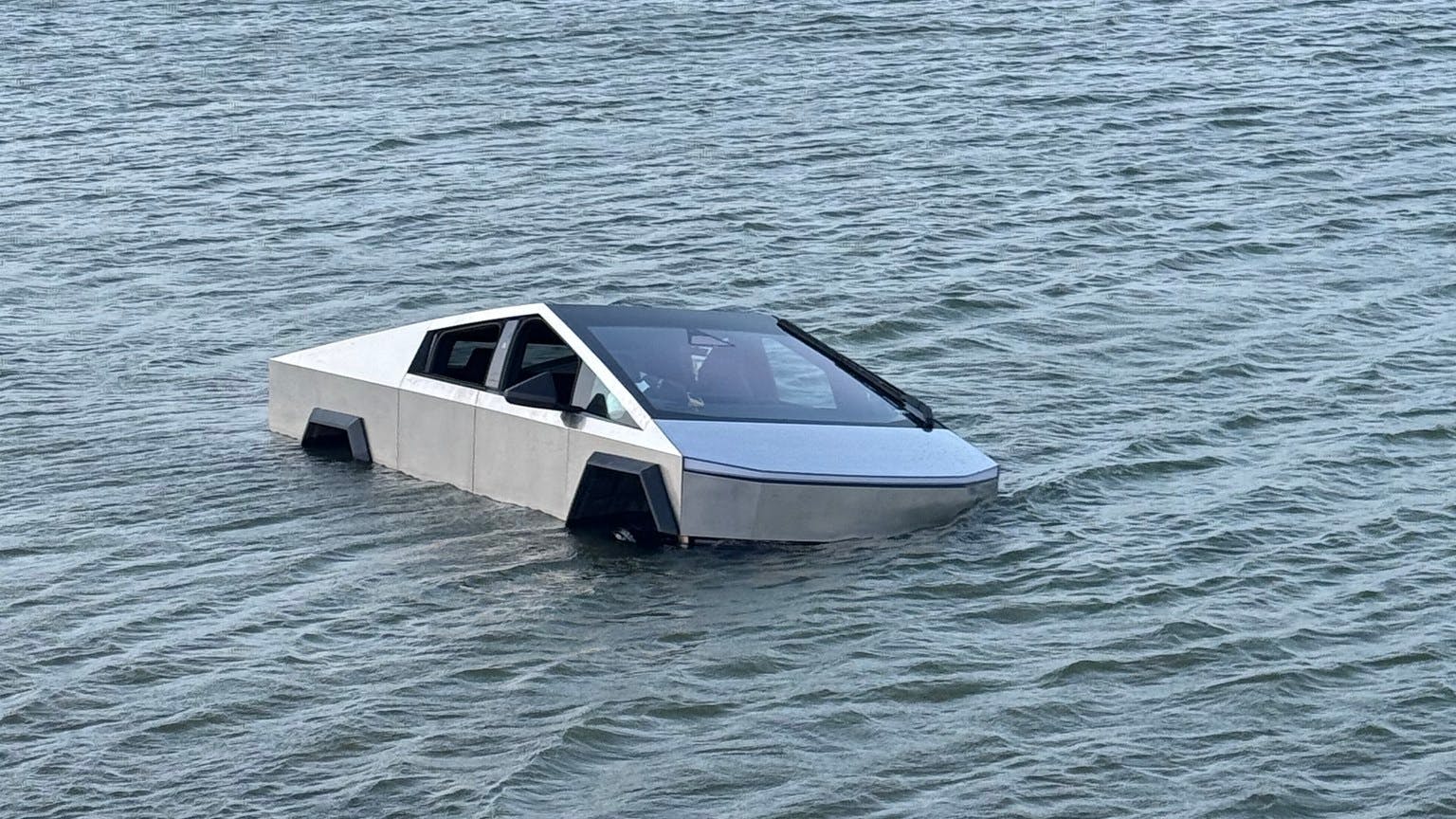 Testing a Cybertruck's 'Wade Mode'