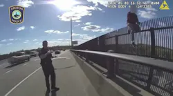 Groton police officers' emotional bridge rescue