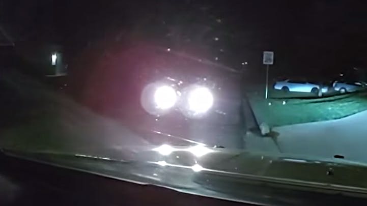 Teeen crashes head-on into Lawrence police cruiser