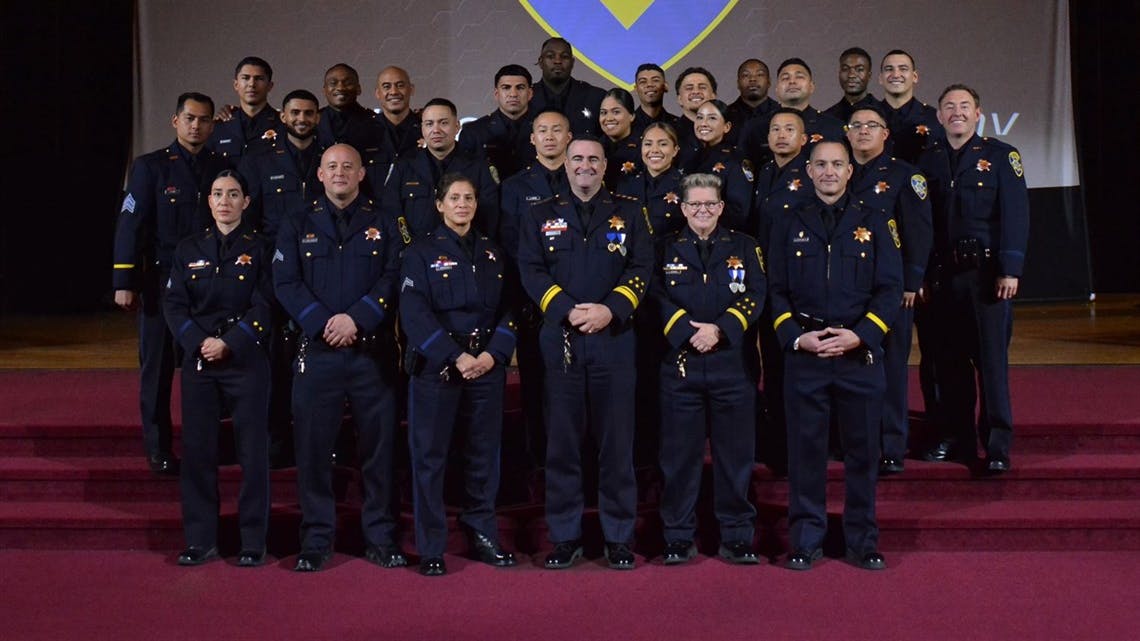 Oakland Police Department's graduation class