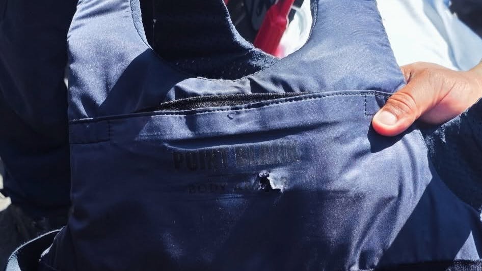 LAPD officer saved by ballistic vest in shootout