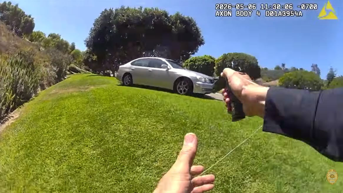 San Diego police officer fires at suspect driving toward him