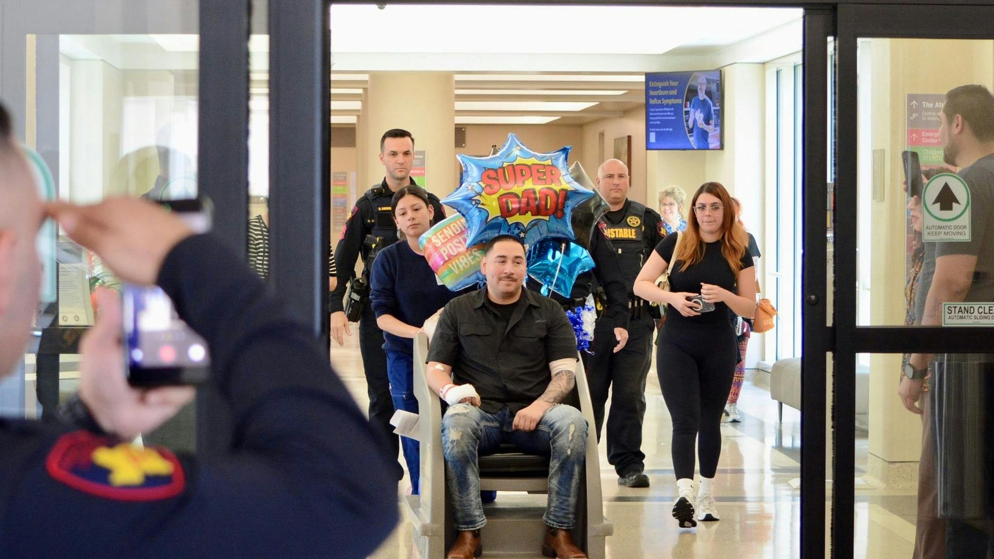 Harris County Precinct 4 Deputy Dante Zepeda is released from the hospital Sunday night.