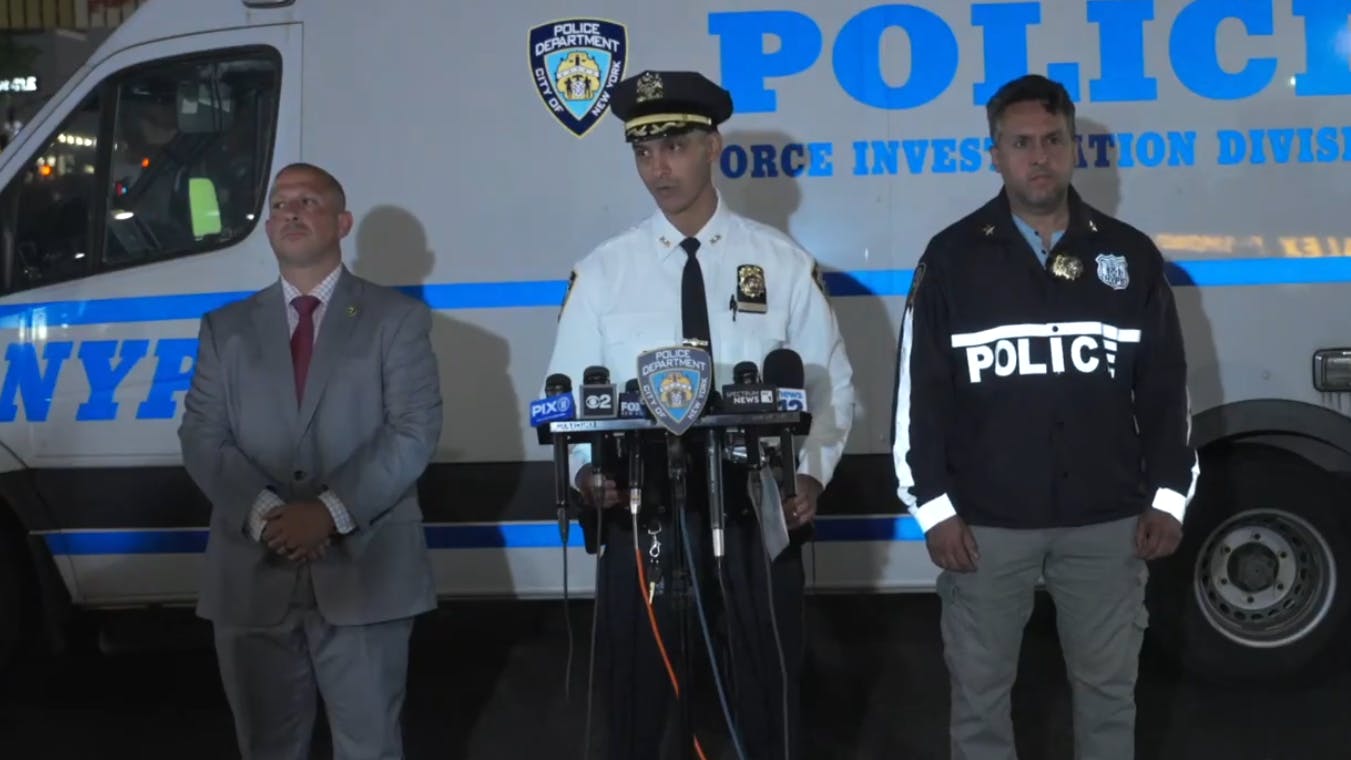 NYPD Assistant Chief Aneudy Castillo speaks to reporters about the investigation into the incident on June 21 in the Bronx.