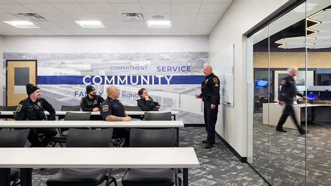 The Rosemount Police Station & Public Works Facility received the Public Safety Centers Silver Award in the 2025 Officer Station Design Awards.