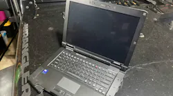 The TOUGHBOOK 56 test unit often found itself on the dirty hood of a Jeep... shown in the garage but tested on dirt roads.