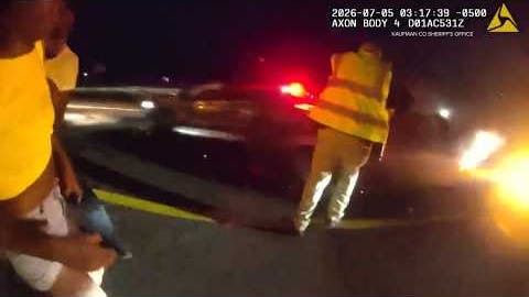 Texas deputy and police officer avoid crash