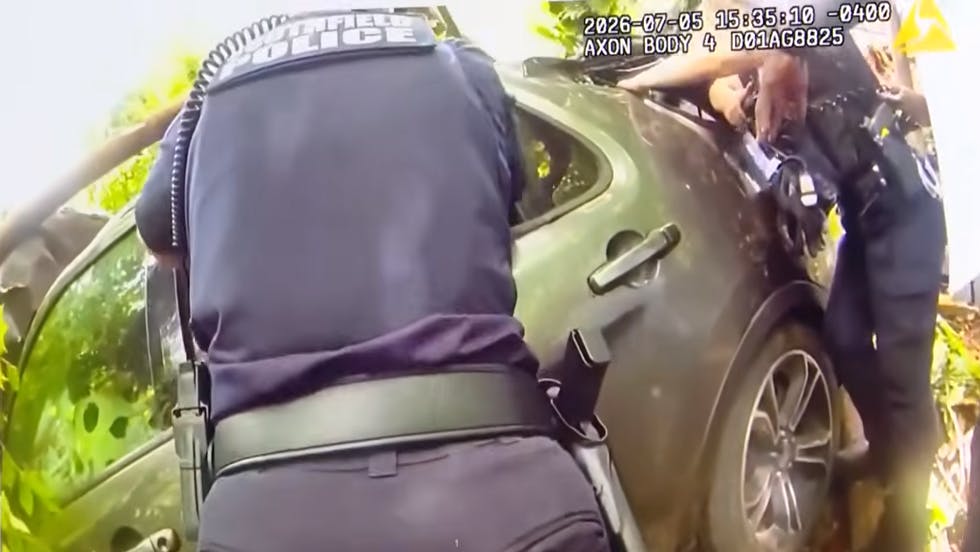 Southfield police rescue two children from ravine crash