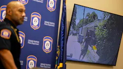 Interim Grand Rapids Police Chief Joe Trigg shows bodycam footage following an officer-involved shooting