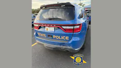 Michigan State Police SUV rear-ended by accused drunken driver