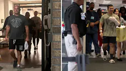 Hillsborough County Sheriff's deputies Colton Daniels, left, and Soparmony Muon, right, were released over the weekend following an ambush shooting that left both wounded.