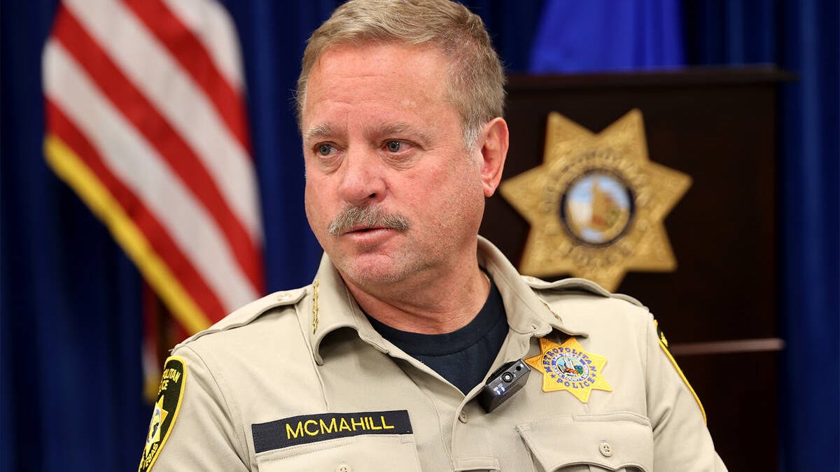 Clark County Sheriff Kevin McMahill talks to the Las Vegas Review-Journal during an interview at Metropolitan Police Department headquarters in Las Vegas Wednesday, July 15, 2026.