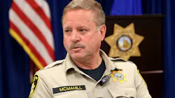 Clark County Sheriff Kevin McMahill talks to the Las Vegas Review-Journal during an interview at Metropolitan Police Department headquarters in Las Vegas Wednesday, July 15, 2026.