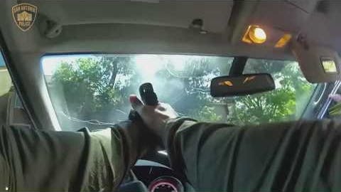 San Antonio police officer fires through windshield during SWAT warrant shootout