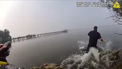 St. Mary's County Deputy Matthew Camp swims out to save autistic boy