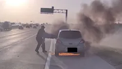 Southlake police corporal rescues driver from burning vehicle