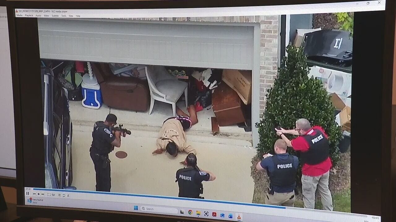 Police drone helps catch armed suspect before he sees officers coming