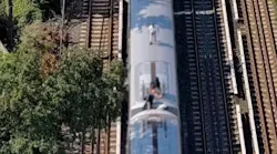 NYPD drone keeps up with New York City subway surfers