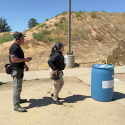 Steve was running a moving and shooting drill on one end of the range, while Wayne had another drill at the other end. Lindsey and Desiree Saldana ( Who teaches on the range with Lindsey) ran this drill over and over again. We took advantage of the opportunity to get in our reps.