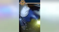Fairfield police rescue driver trapped in floodwaters