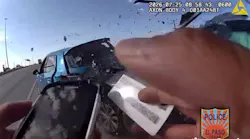 El Paso police officer narrowly missed by distracted driver during stop