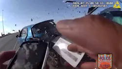 El Paso police officer narrowly missed by distracted driver during stop