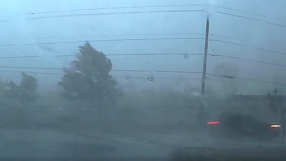 Fox Crossing police officer's dashcam shows violent storm