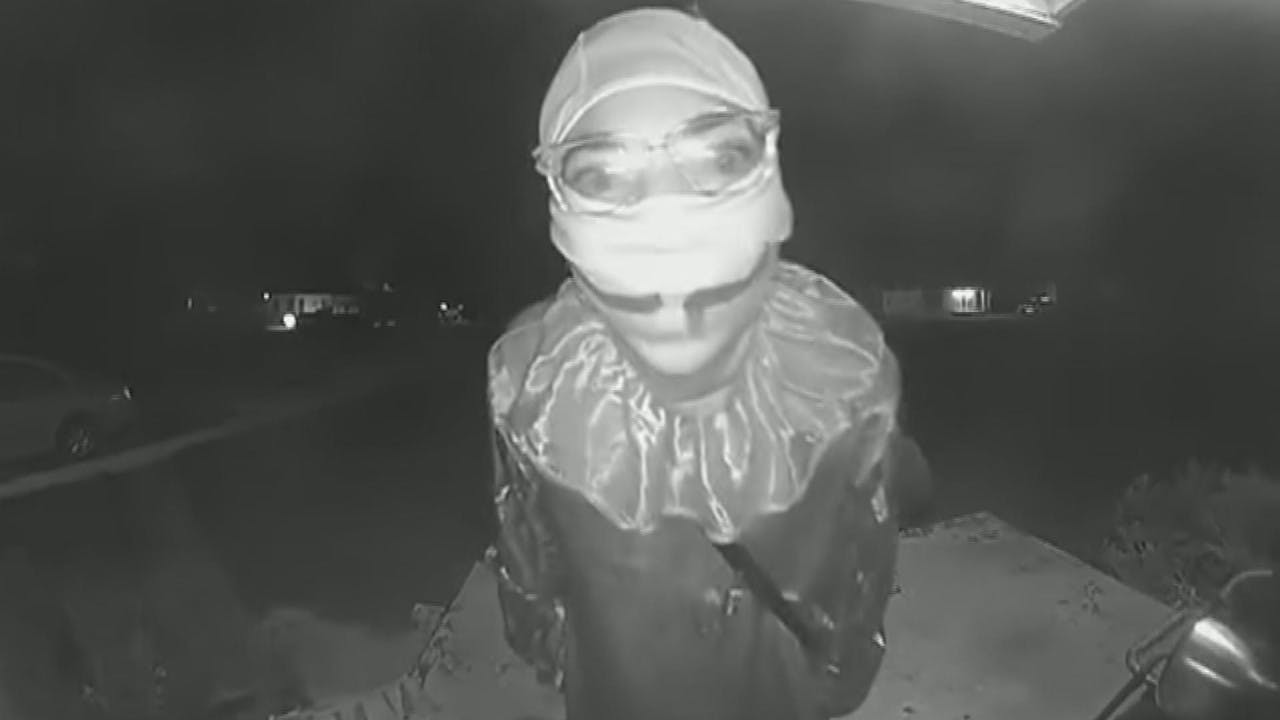 Ring camera captured a teen dressed in a clown costume accused of fatally stabbing a 78-year-old man