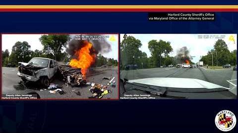 Video footage shows fatal multi-vehicle crash during Harford County police chase