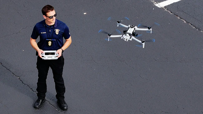 St. Petersburg Police Detective Jimmy DeMaria pilots a drone