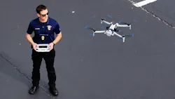 St. Petersburg Police Detective Jimmy DeMaria pilots a drone