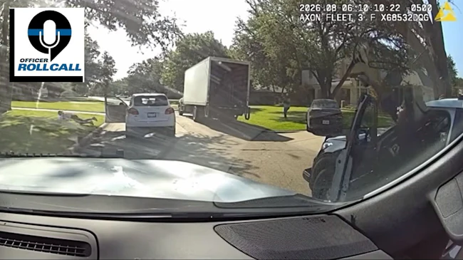 A Dallas police officer mistakenly opens fire on a plainclothes officer during a stolen vehicle chase