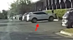 A suspect in an earlier assault opens fire from behind an SUV on an Austin police officer