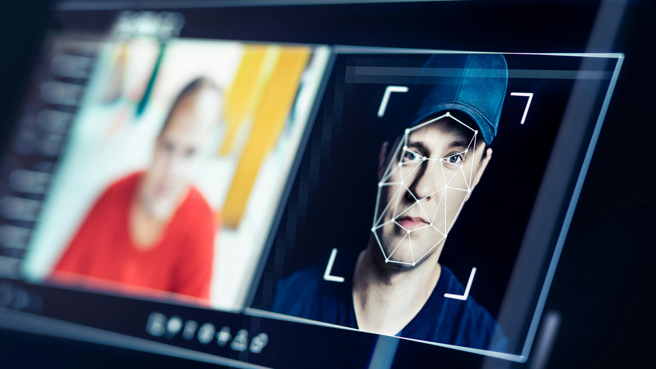 Artificial intelligence photo editing of a man in a baseball cap
