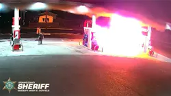 Man sets fire to Mead gas station to get get attentio of first responders