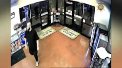 Security camera footage captures one of three suspects in connection with the killing of a Tucson police recruit
