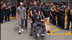 Hartford Police Officer Alex Diaz is released from the hospital after he was wounded in a Friday shootout