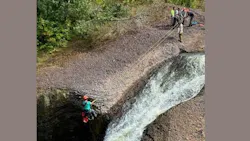 The Gogebic County Search & Rescue Team saves two people swept over Rainbow Falls