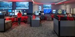 The Lee’s Summit Joint Operations Facility combines police and fire dispatch into a single hub. Equipped with an advanced radio tower, the facility features 34 total dispatch consoles: 24 split between departments in the main dispatch area and 10 in the training rooms.