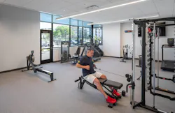 Shared amenities like the fitness center and break area at the Lee’s Summit Joint Operations Facility cultivate a cohesive culture, empowering police and fire teams to connect and recharge.