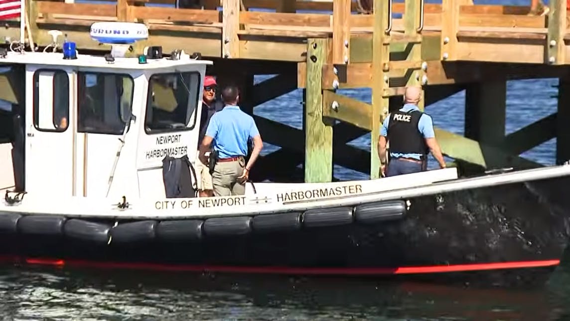 Newport police investigate a shooting during a stolen boat investigation