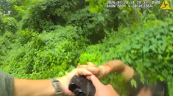 Bodycam shows a suspect grabbing a Fairfax County police officer's gun