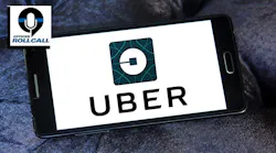 Uber logo on cellphone