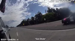 Sacramento County deputies open fire during an interstate standoff with a domestic violence suspect
